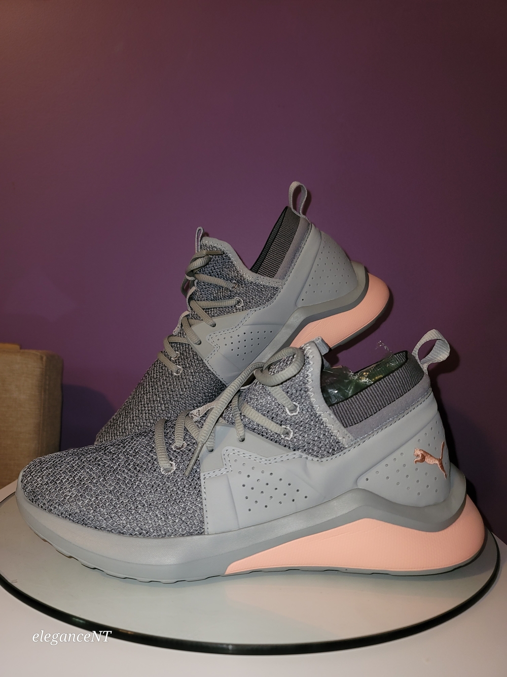PUMA Emergence Women’s Gray & Peach Athletic Sneakers Sz: 10 - Picture 4 of 11